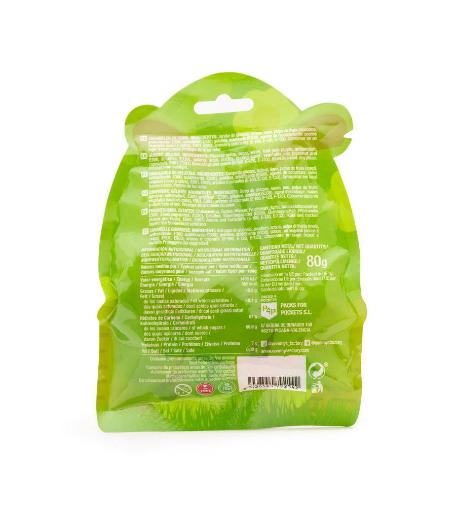 Golosinas en forma de frutita de Gommys Factory