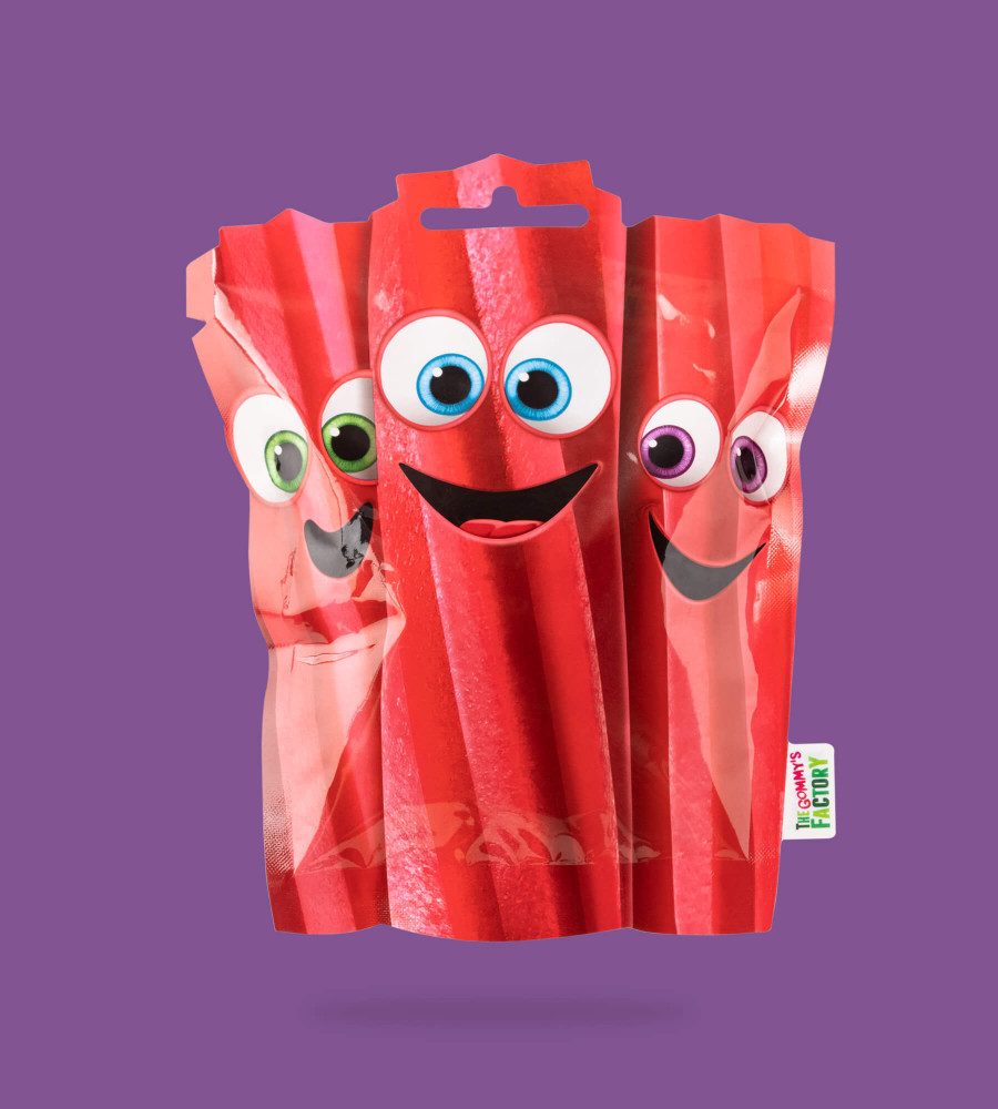 Gominolas torcidas con textura sólida de Gommys Factory