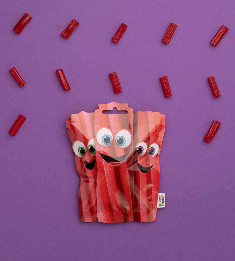 Gominolas torcidas con textura sólida de Gommys Factory 2