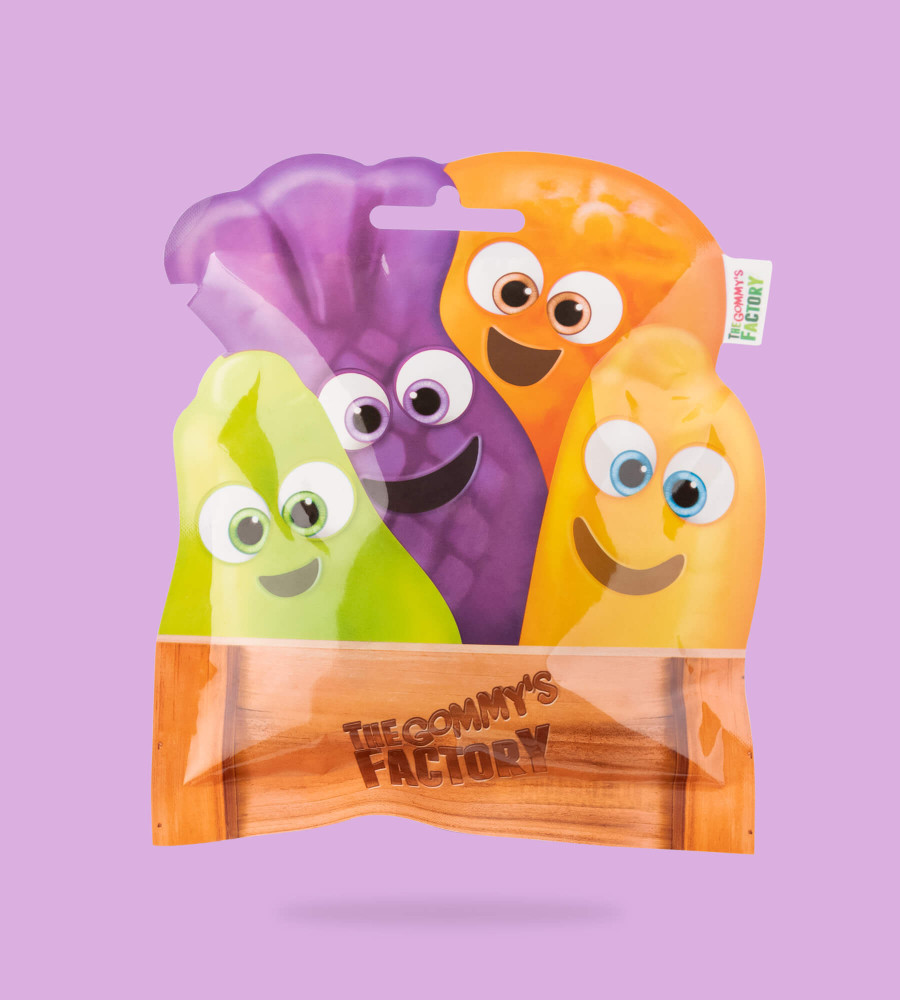 Golosinas en forma de frutita de Gommys Factory