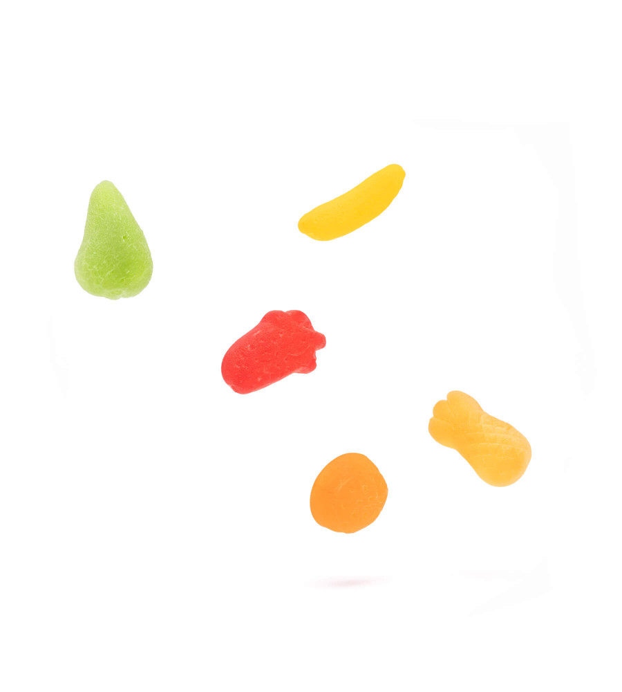 Golosinas en forma de frutita de Gommys Factory