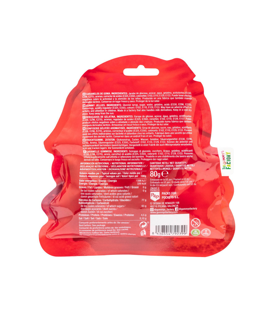 Golosinas de pulpos ácidas de The Gommys Factory